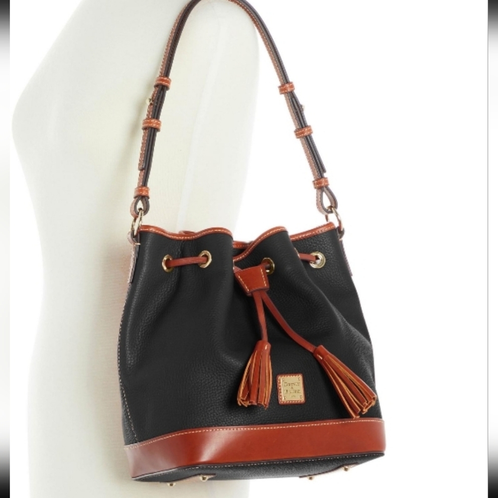 Dooney & Bourke Drawstring Leather Bucket Bag